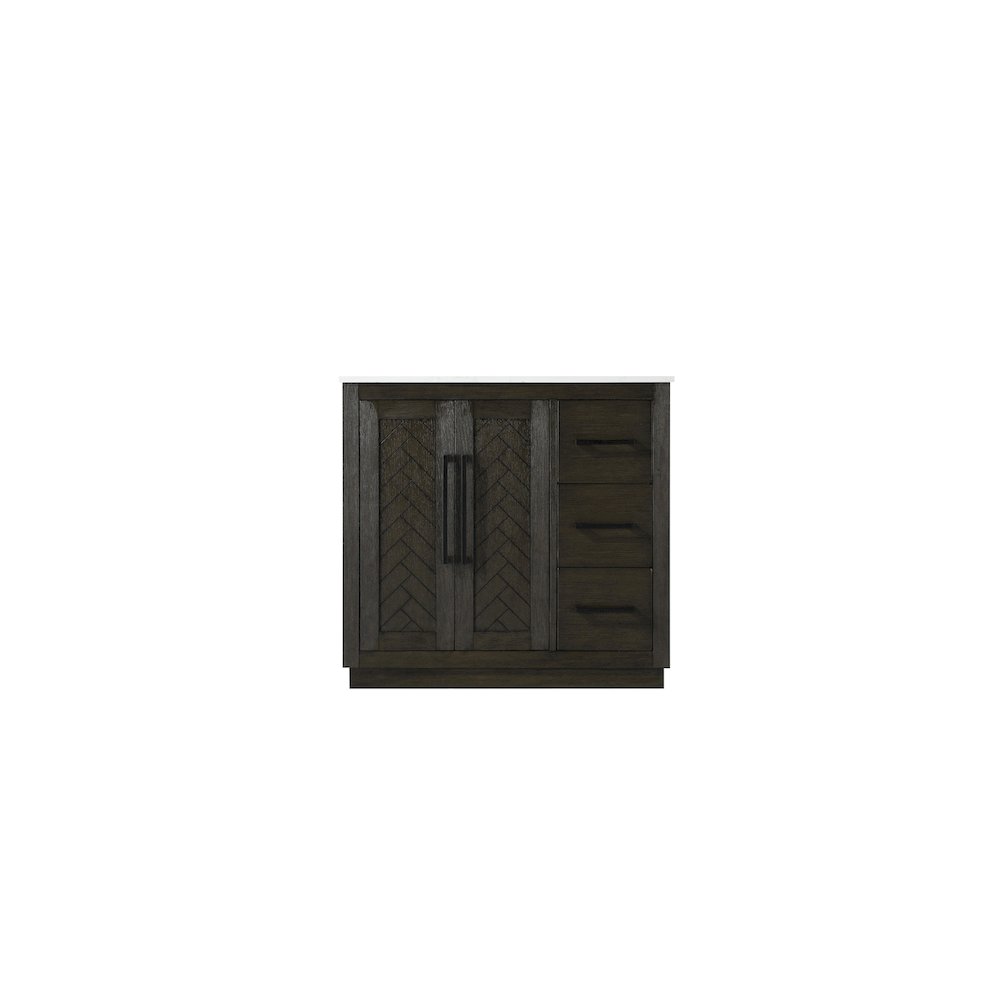 36 inch Single Bathroom Vanity in Chocolate Oak. Picture 5