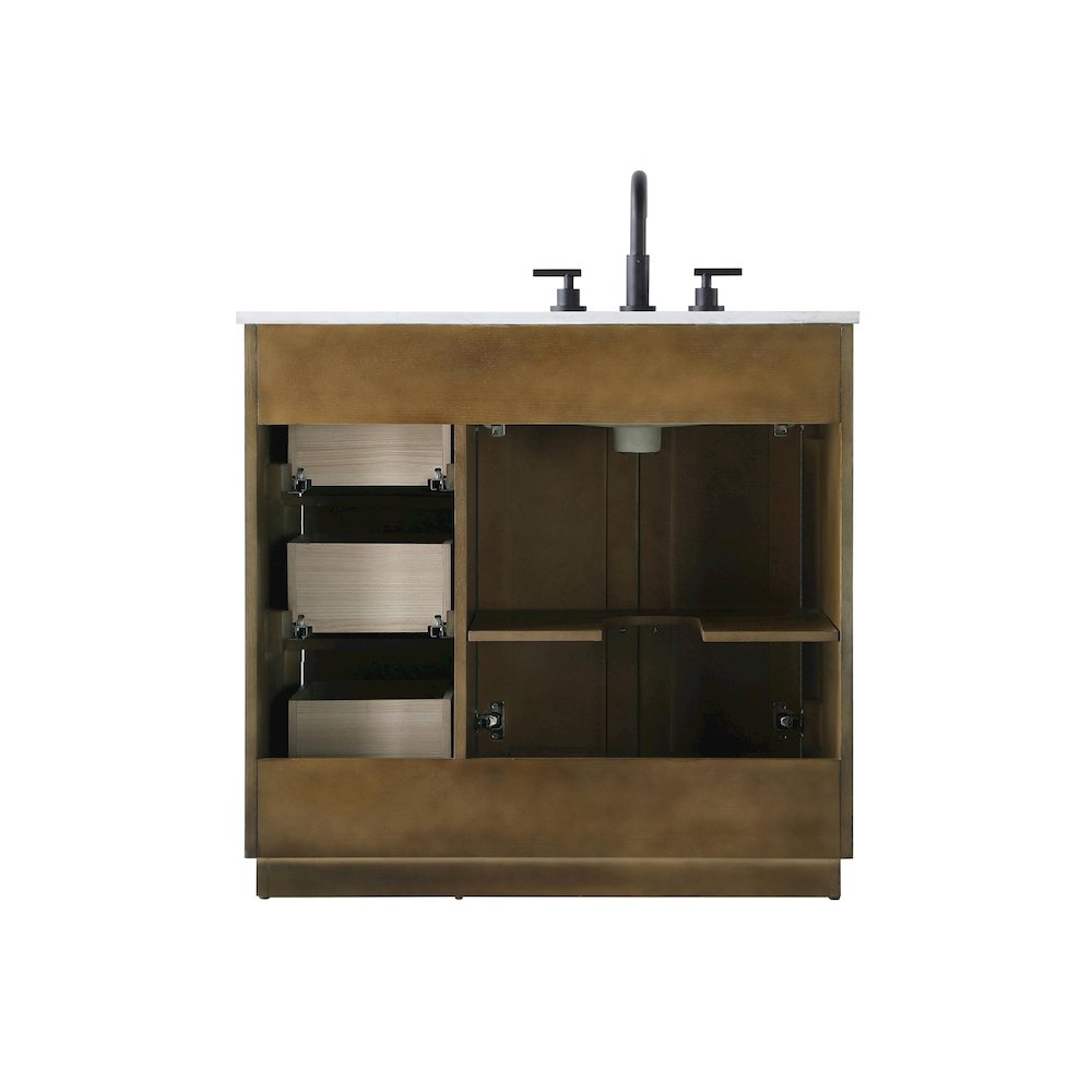 36 inch Single Bathroom Vanity in Hazel Oak. Picture 11