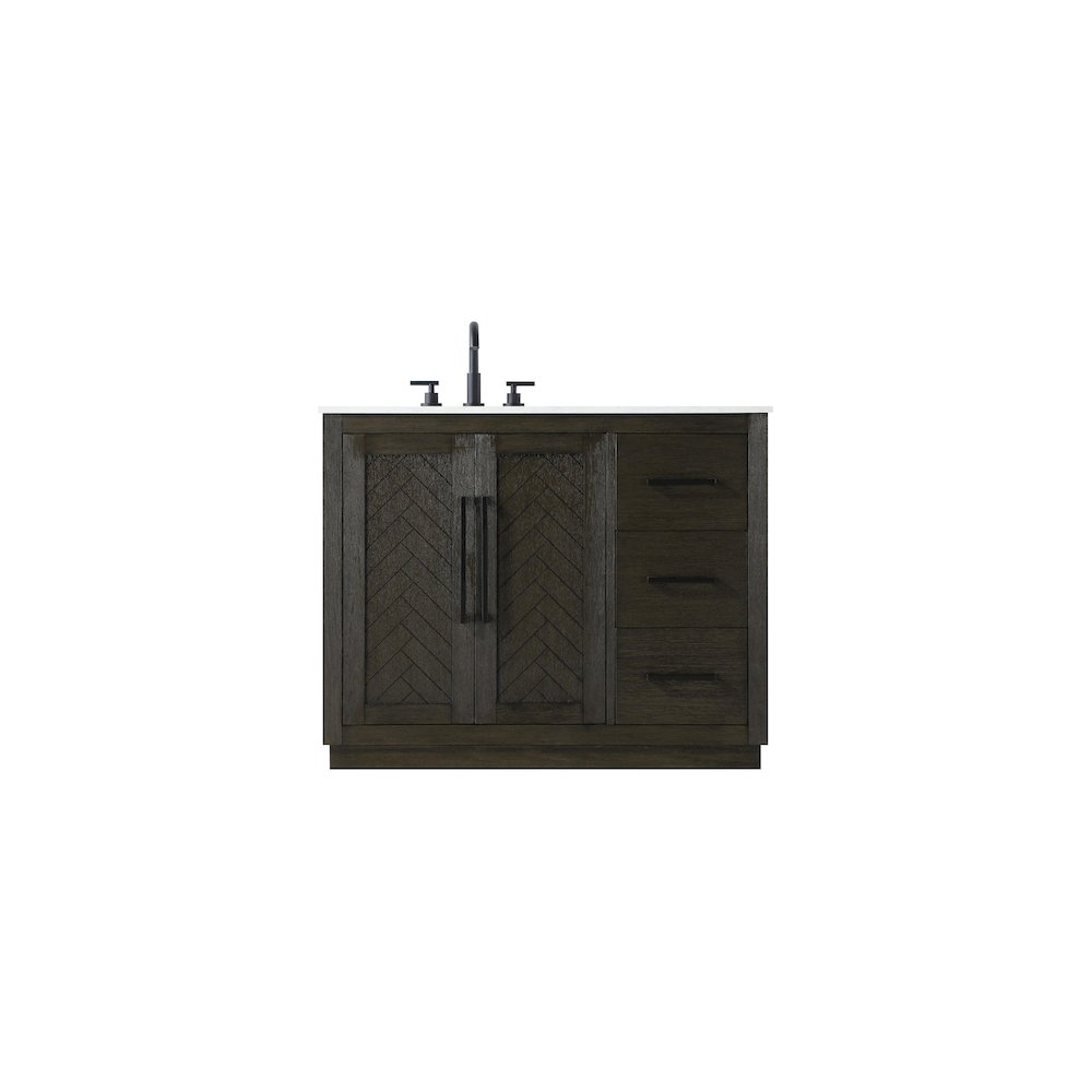 42 inch Single Bathroom Vanity in Chocolate Oak. Picture 1