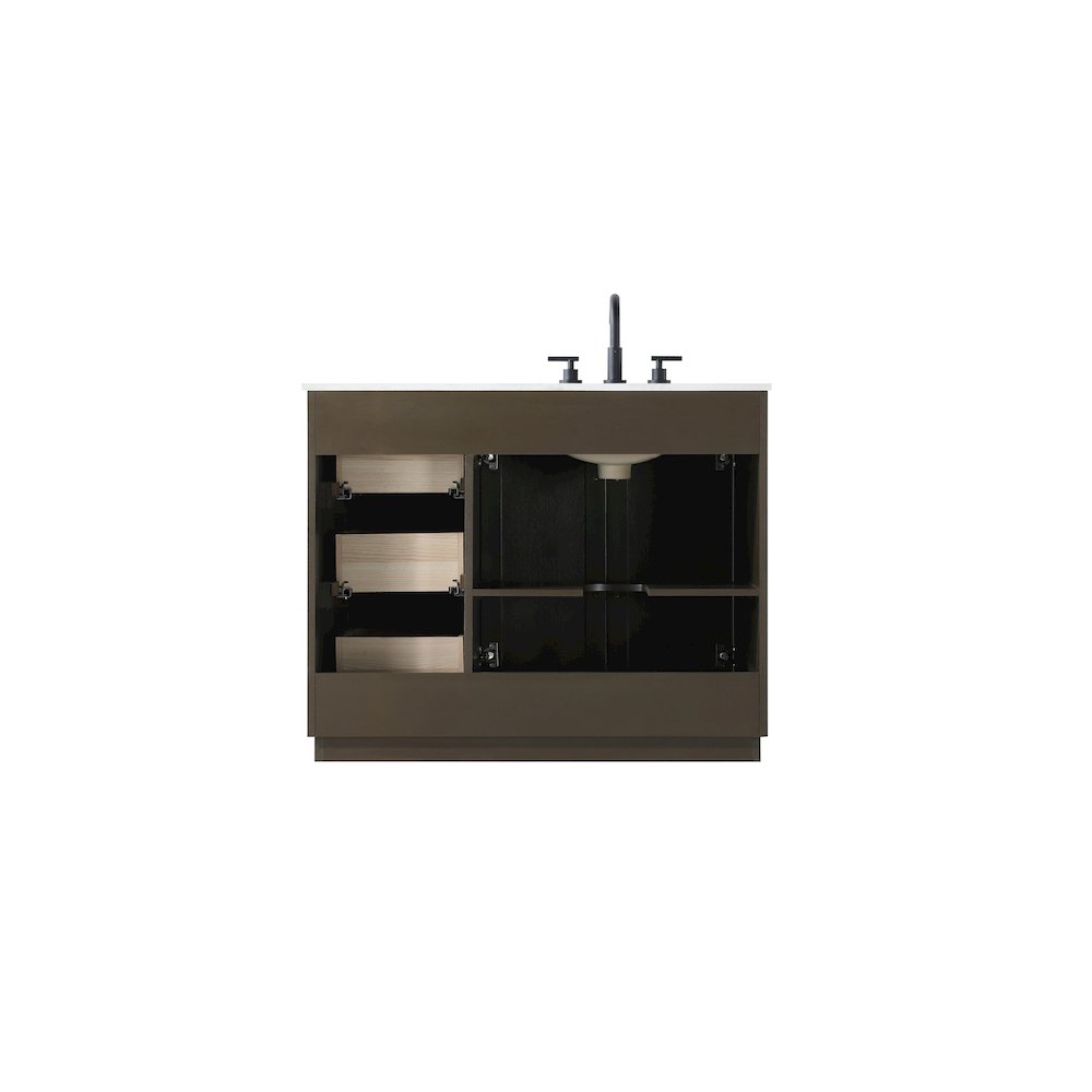 42 inch Single Bathroom Vanity in Chocolate Oak. Picture 11
