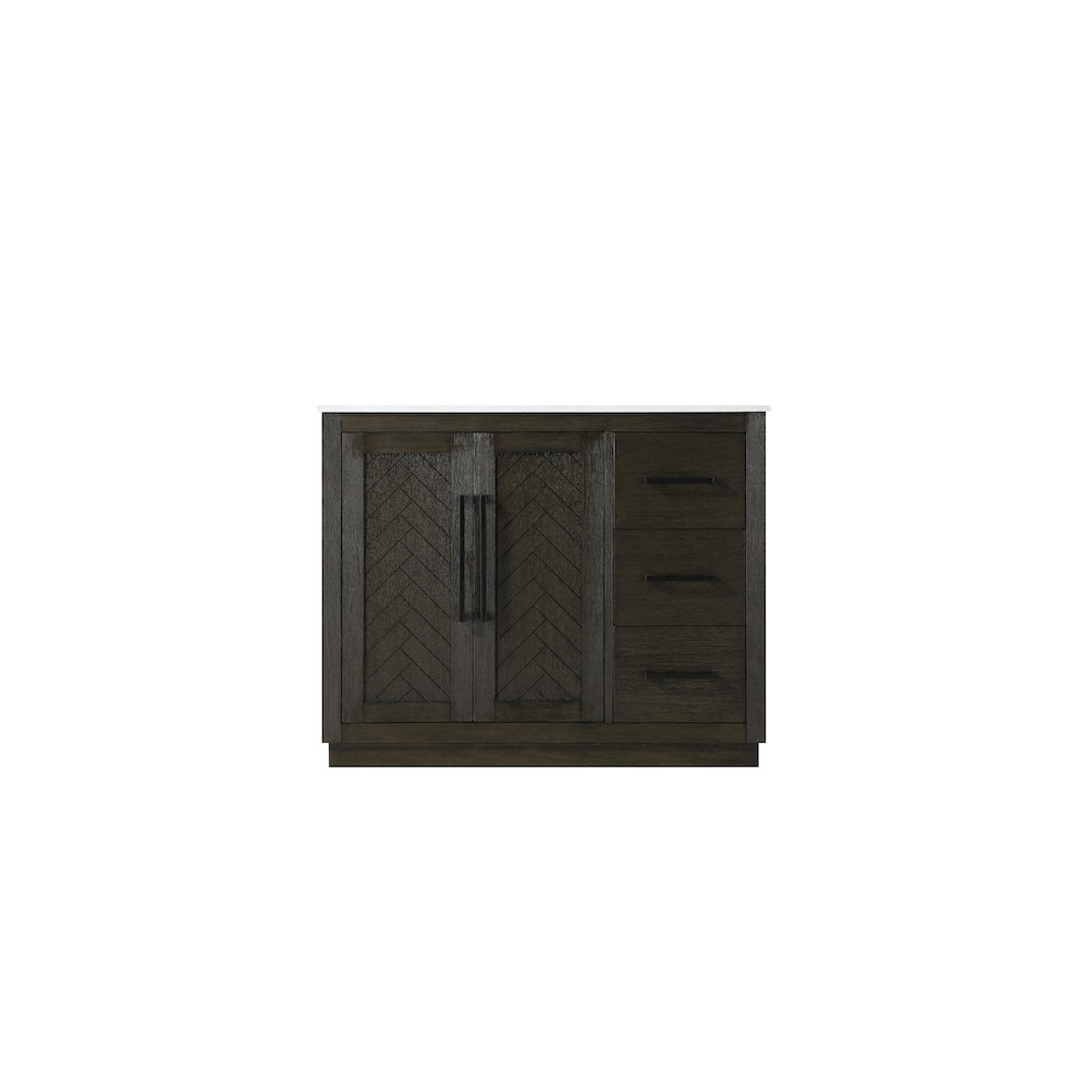 42 inch Single Bathroom Vanity in Chocolate Oak. Picture 5
