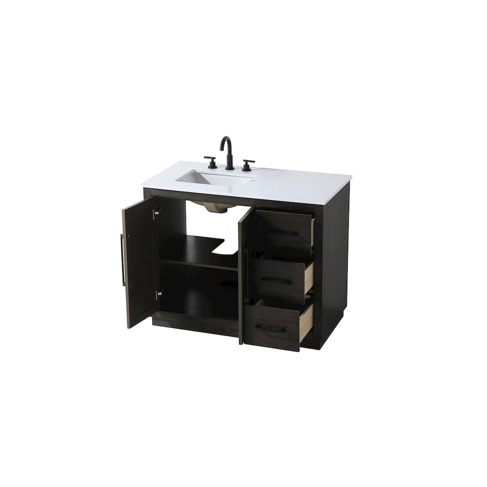 42 inch Single Bathroom Vanity in Chocolate Oak. Picture 7