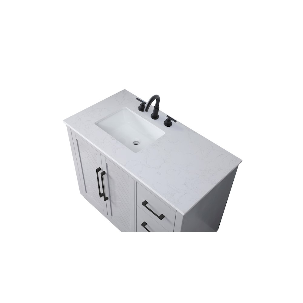 42 inch Single Bathroom Vanity in Grey. Picture 8