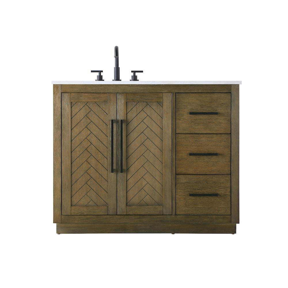 42 inch Single Bathroom Vanity in Hazel Oak. Picture 1
