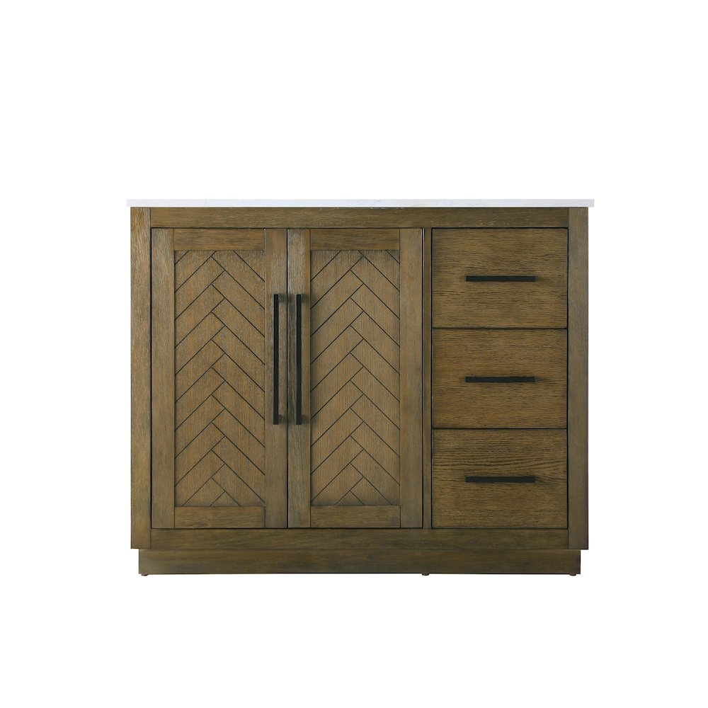 42 inch Single Bathroom Vanity in Hazel Oak. Picture 5