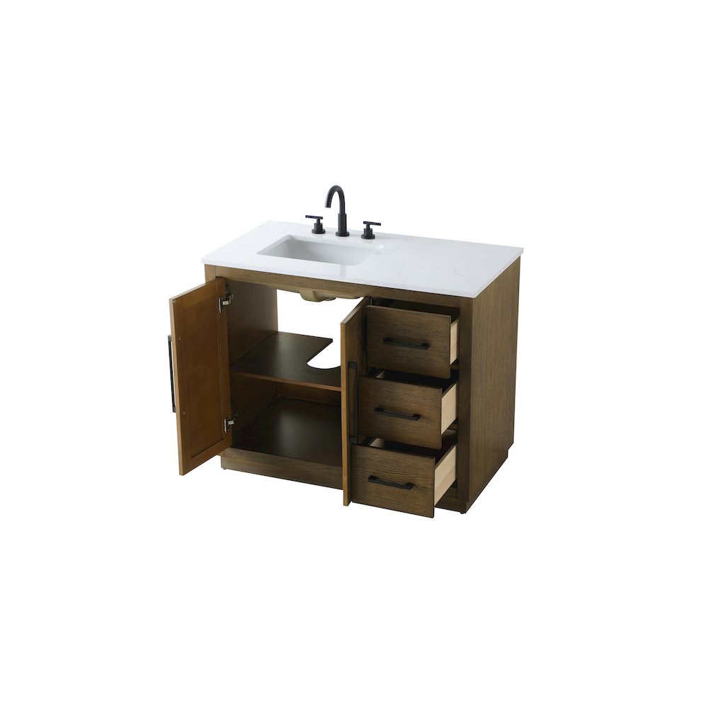 42 inch Single Bathroom Vanity in Hazel Oak. Picture 7