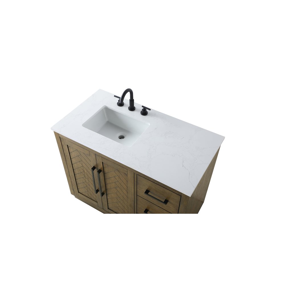 42 inch Single Bathroom Vanity in Hazel Oak. Picture 8