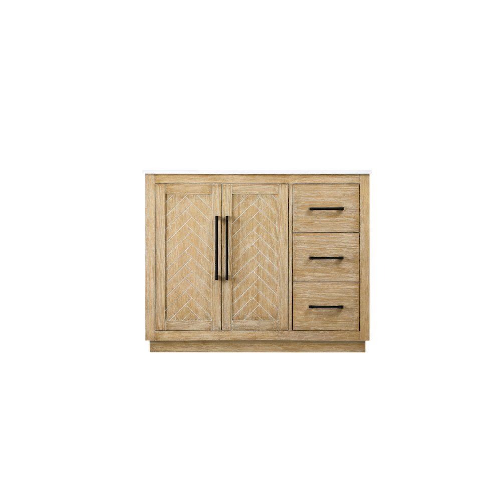 42  inch Single Bathroom Vanity in Linen Oak. Picture 5
