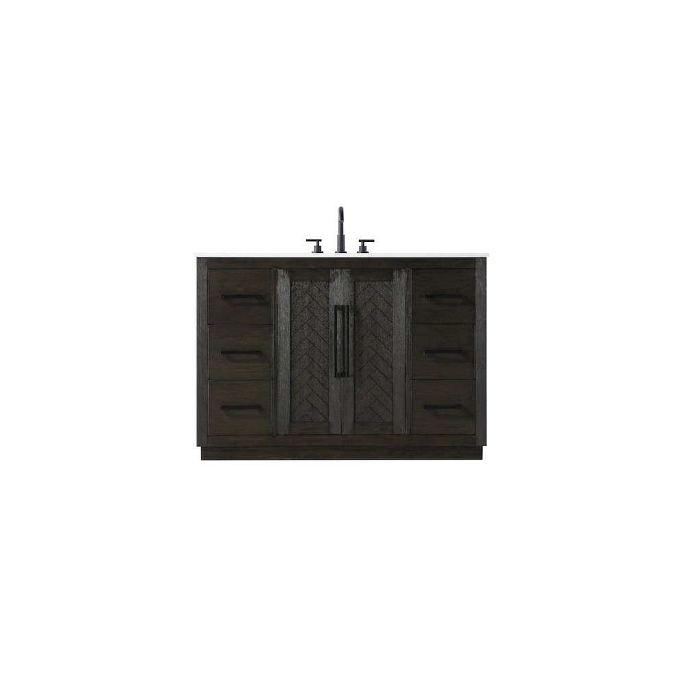 48 inch Single Bathroom Vanity in Chocolate Oak. Picture 1