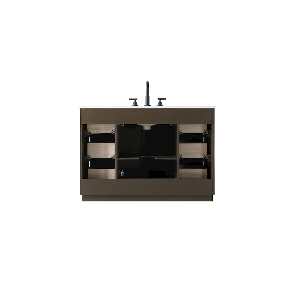 48 inch Single Bathroom Vanity in Chocolate Oak. Picture 11