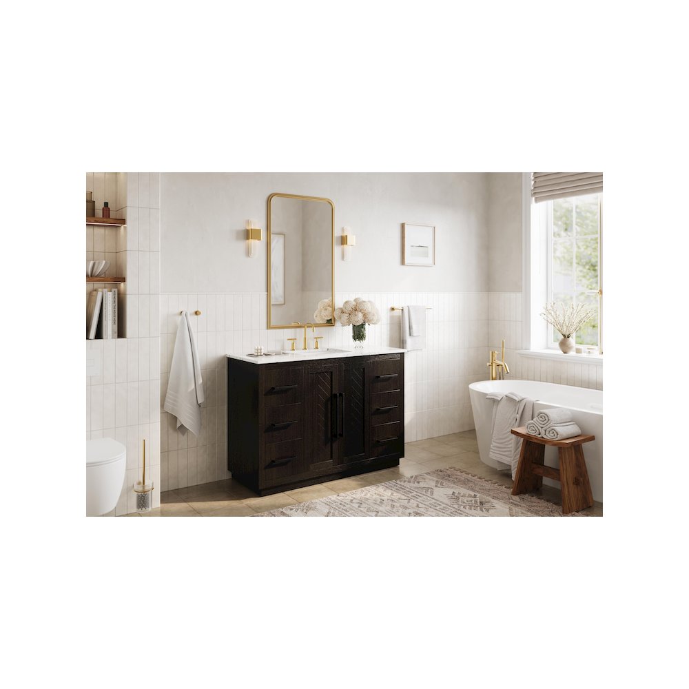 48 inch Single Bathroom Vanity in Chocolate Oak. Picture 3