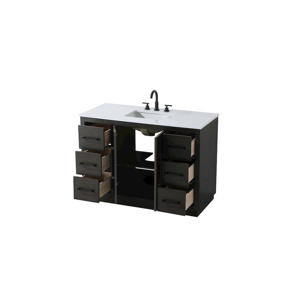 48 inch Single Bathroom Vanity in Chocolate Oak. Picture 7