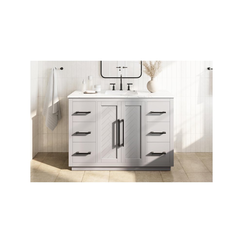 48 inch Single Bathroom Vanity in Grey. Picture 2