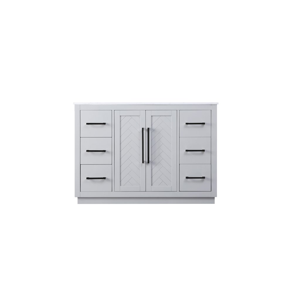 48 inch Single Bathroom Vanity in Grey. Picture 5