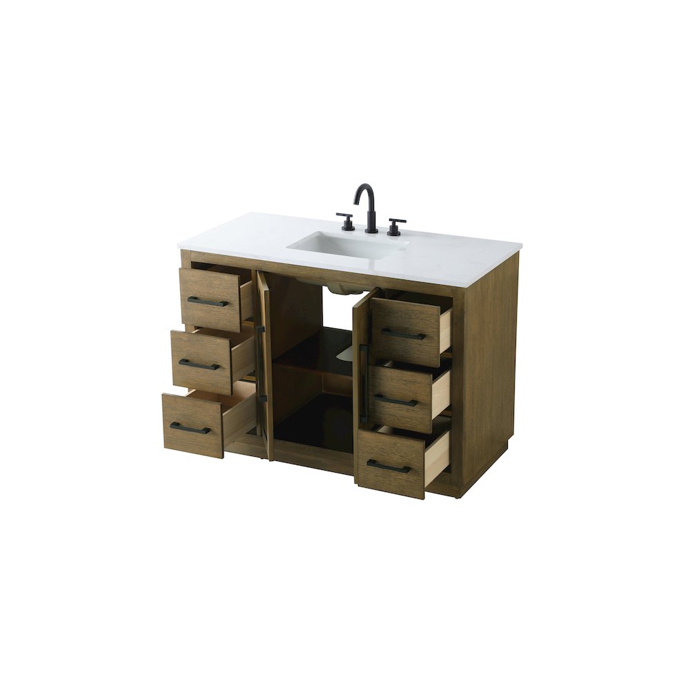 48  inch Single Bathroom Vanity in  Hazel Oak. Picture 7