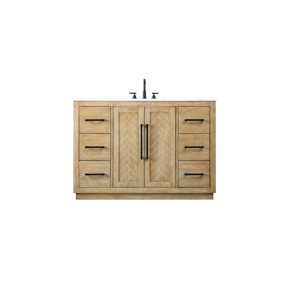 48  inch Single Bathroom Vanity in Linen Oak. Picture 1