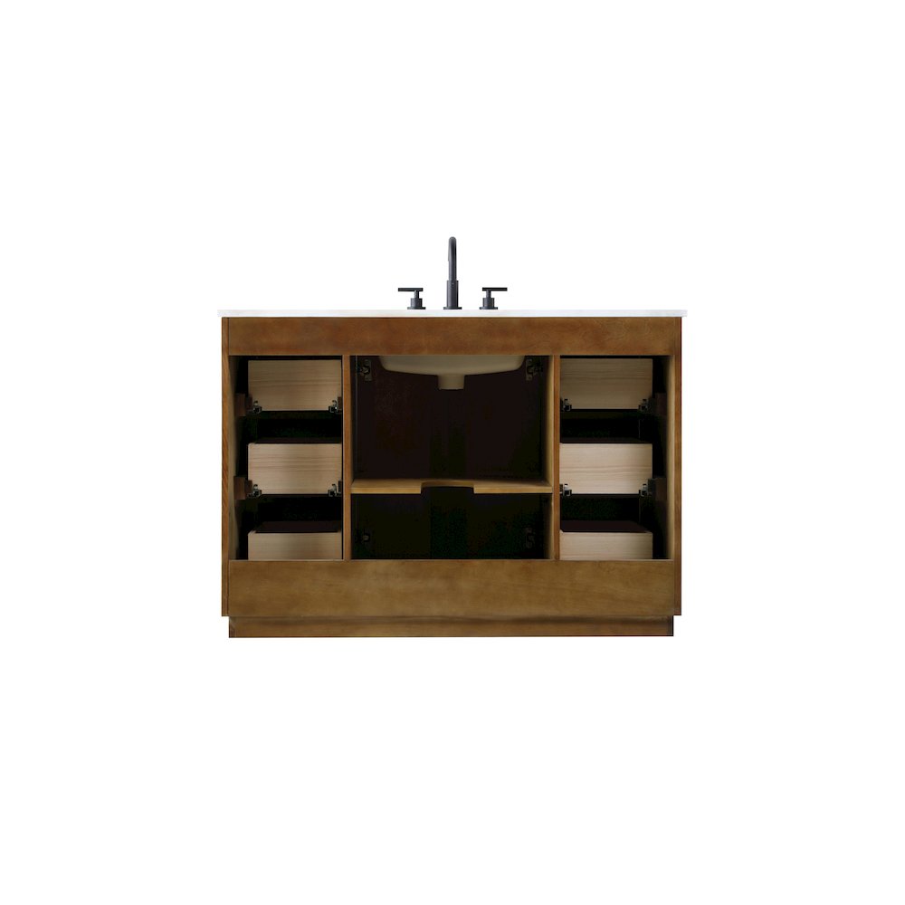 48  inch Single Bathroom Vanity in Linen Oak. Picture 11