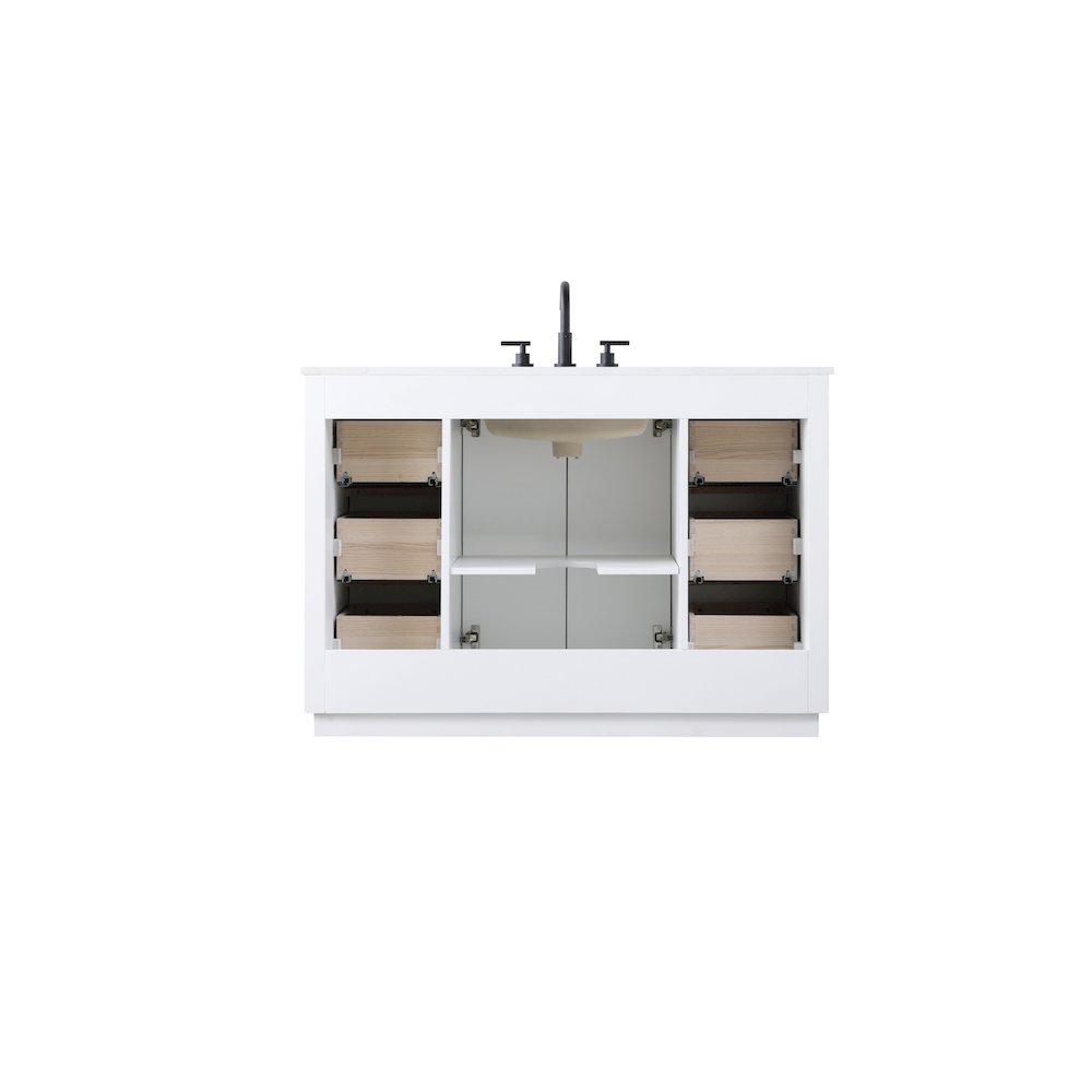 48 inch Single Bathroom Vanity in White. Picture 11