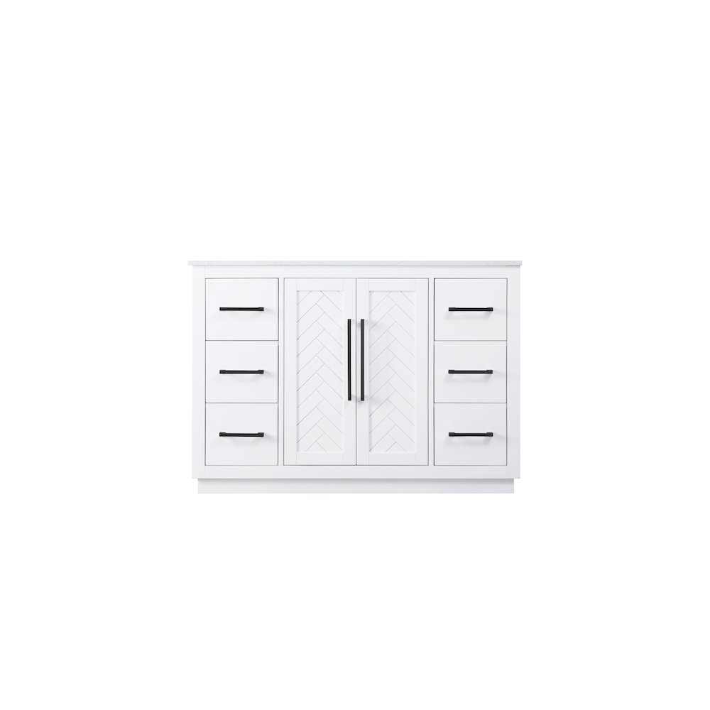 48 inch Single Bathroom Vanity in White. Picture 5