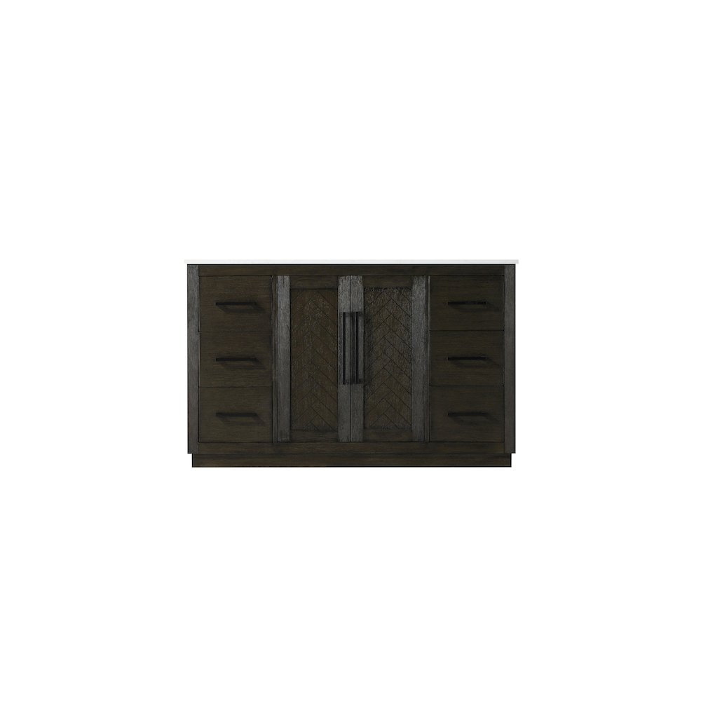 54 inch Single Bathroom Vanity in Chocolate Oak. Picture 5