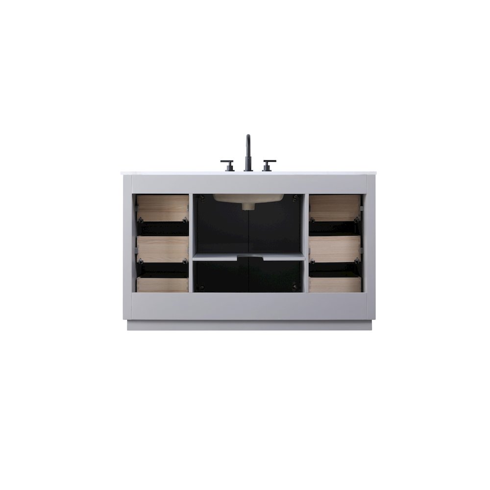 54 inch Single Bathroom Vanity in Grey. Picture 11