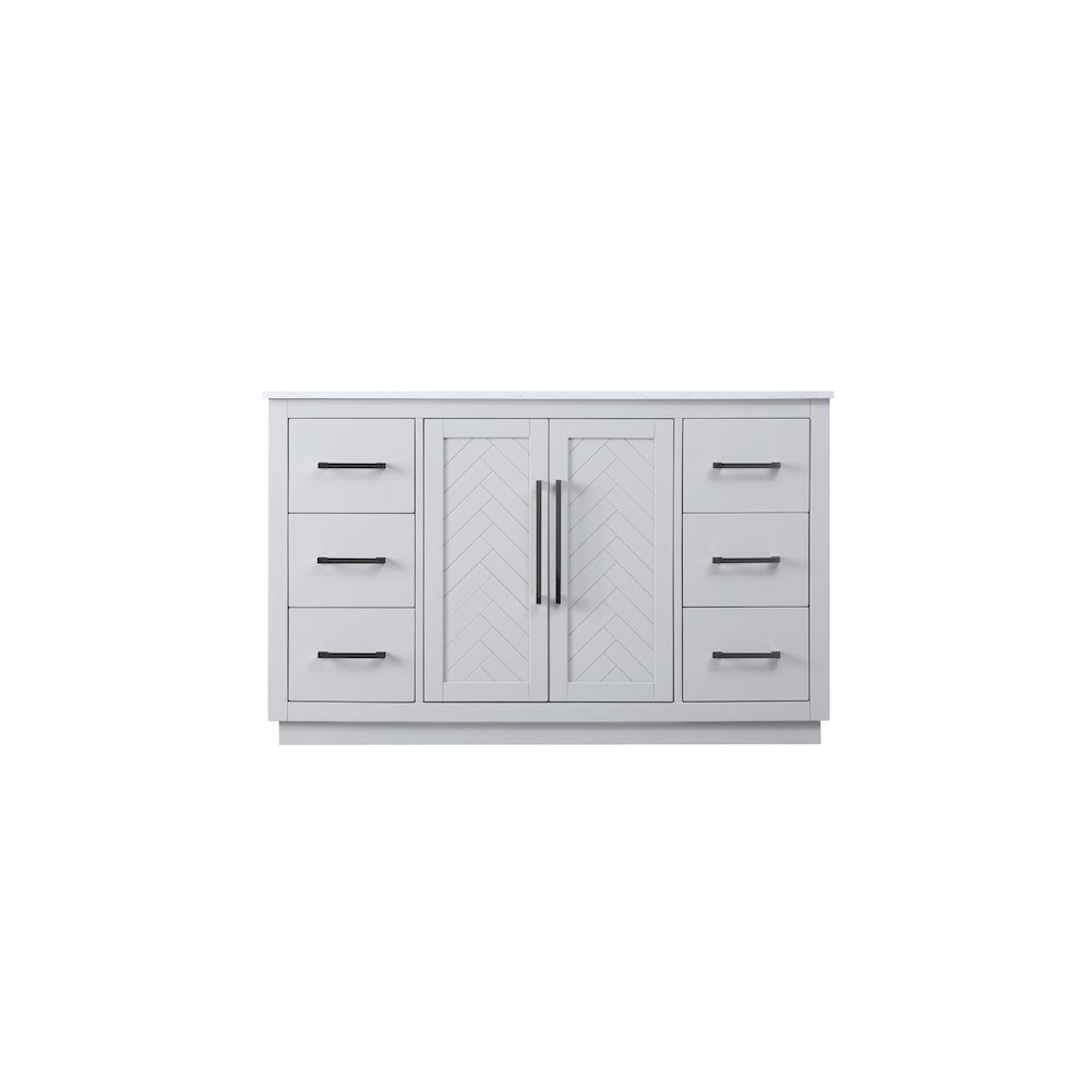 54 inch Single Bathroom Vanity in Grey. Picture 5