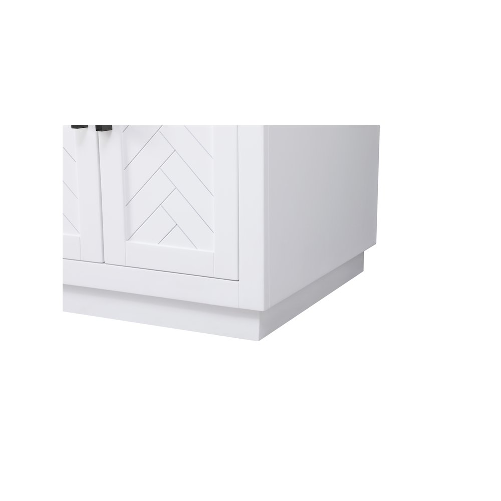 60 inch Double Bathroom Vanity in White. Picture 10