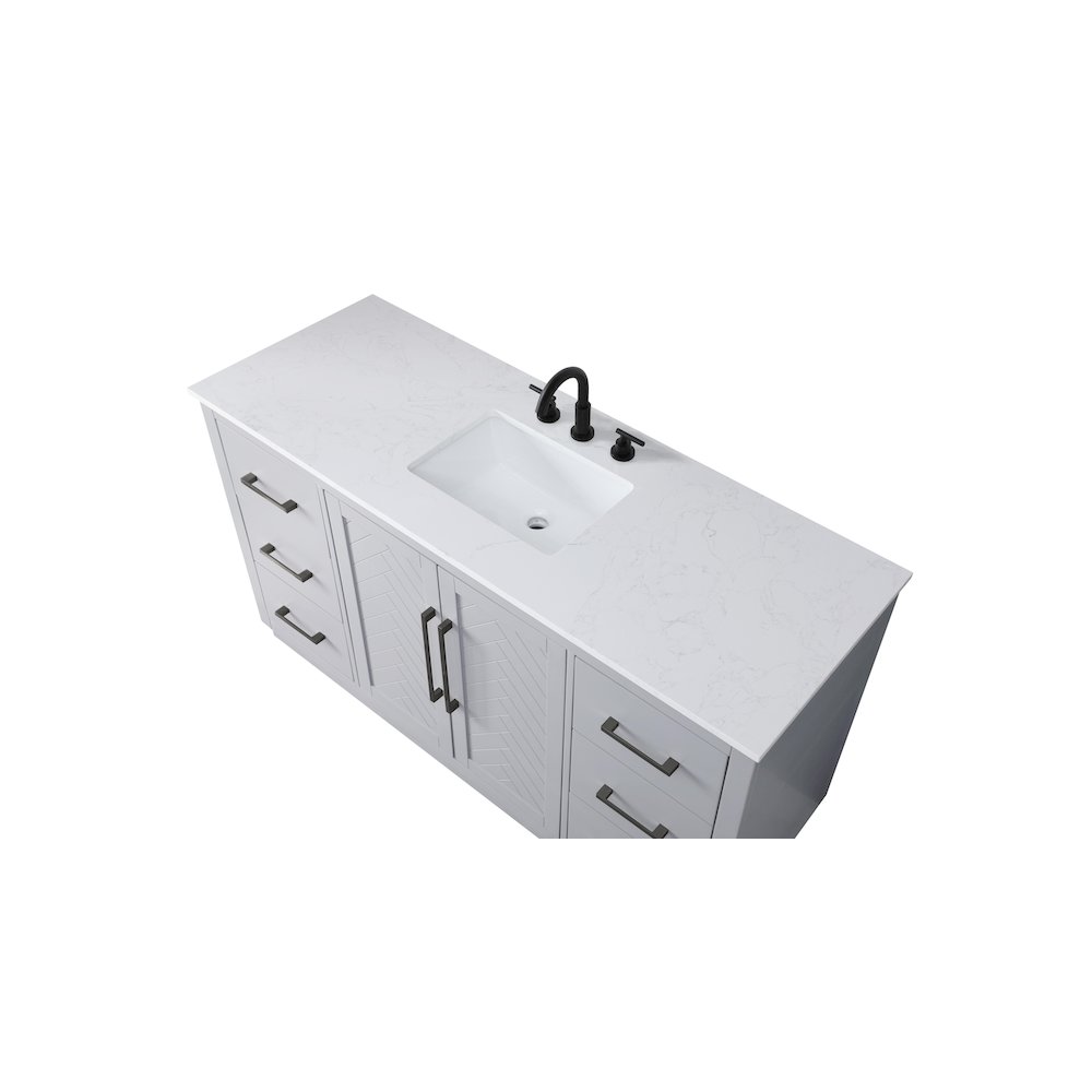 60 inch Single Bathroom Vanity in Grey. Picture 8