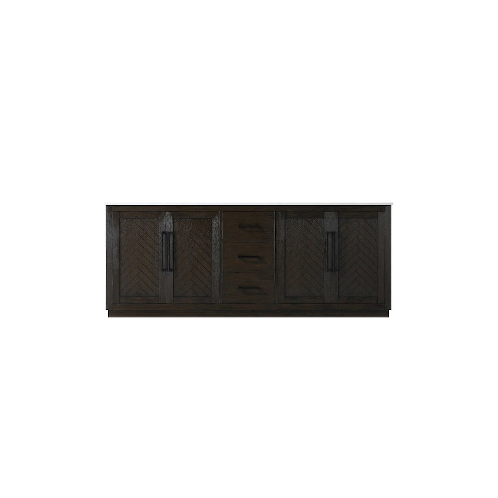 84 inch Double Bathroom Vanity in Chocolate Oak. Picture 5