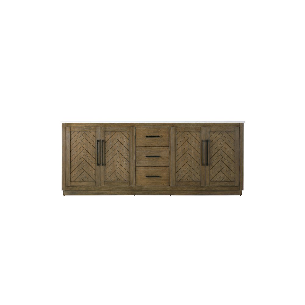 84 inch Double Bathroom Vanity in Hazel Oak. Picture 5