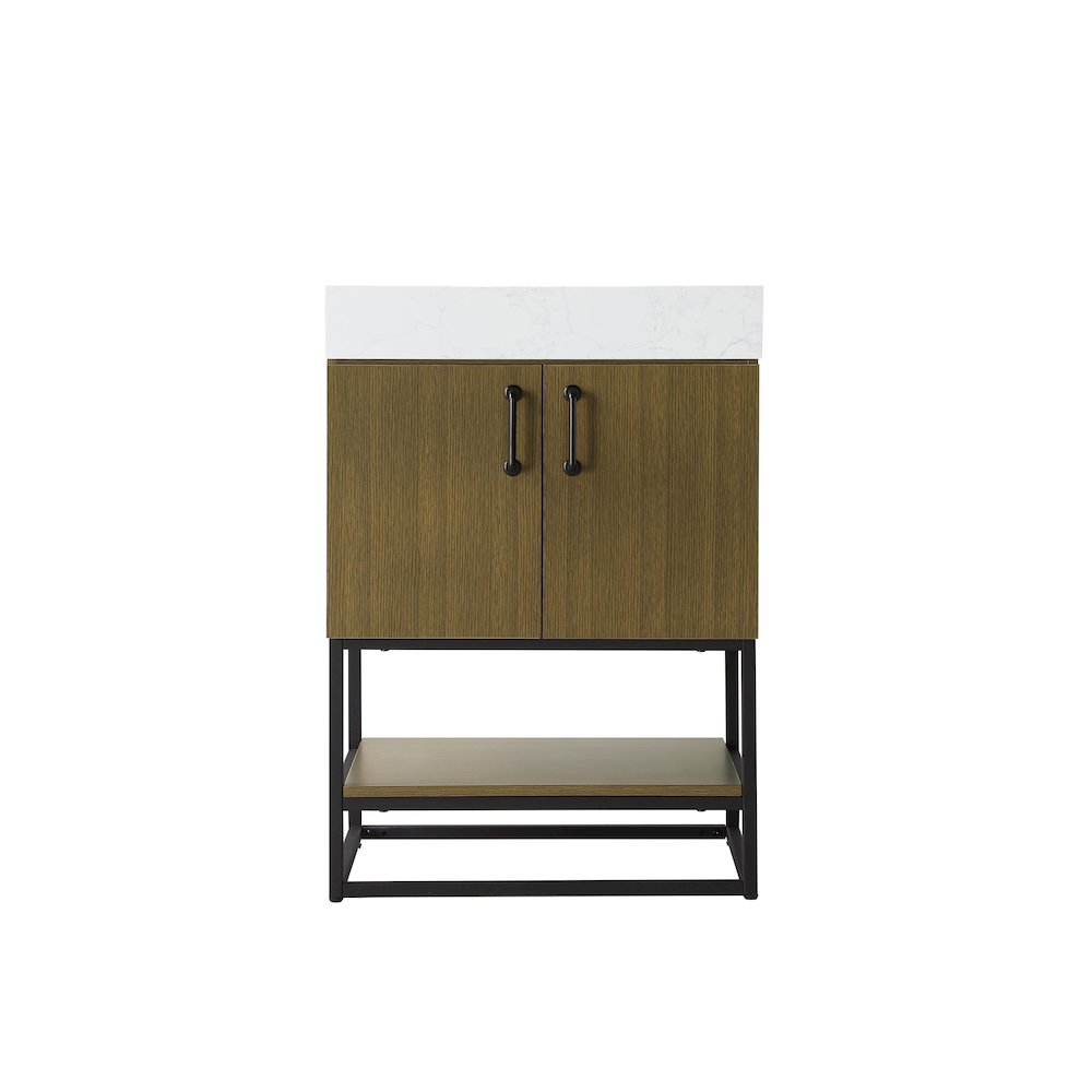 24 inch Single Bathroom Vanity in Chestnut Brown. Picture 5