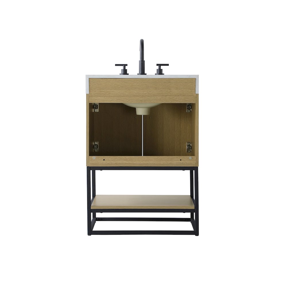 24 inch Single Bathroom Vanity in  Honey Brown. Picture 12