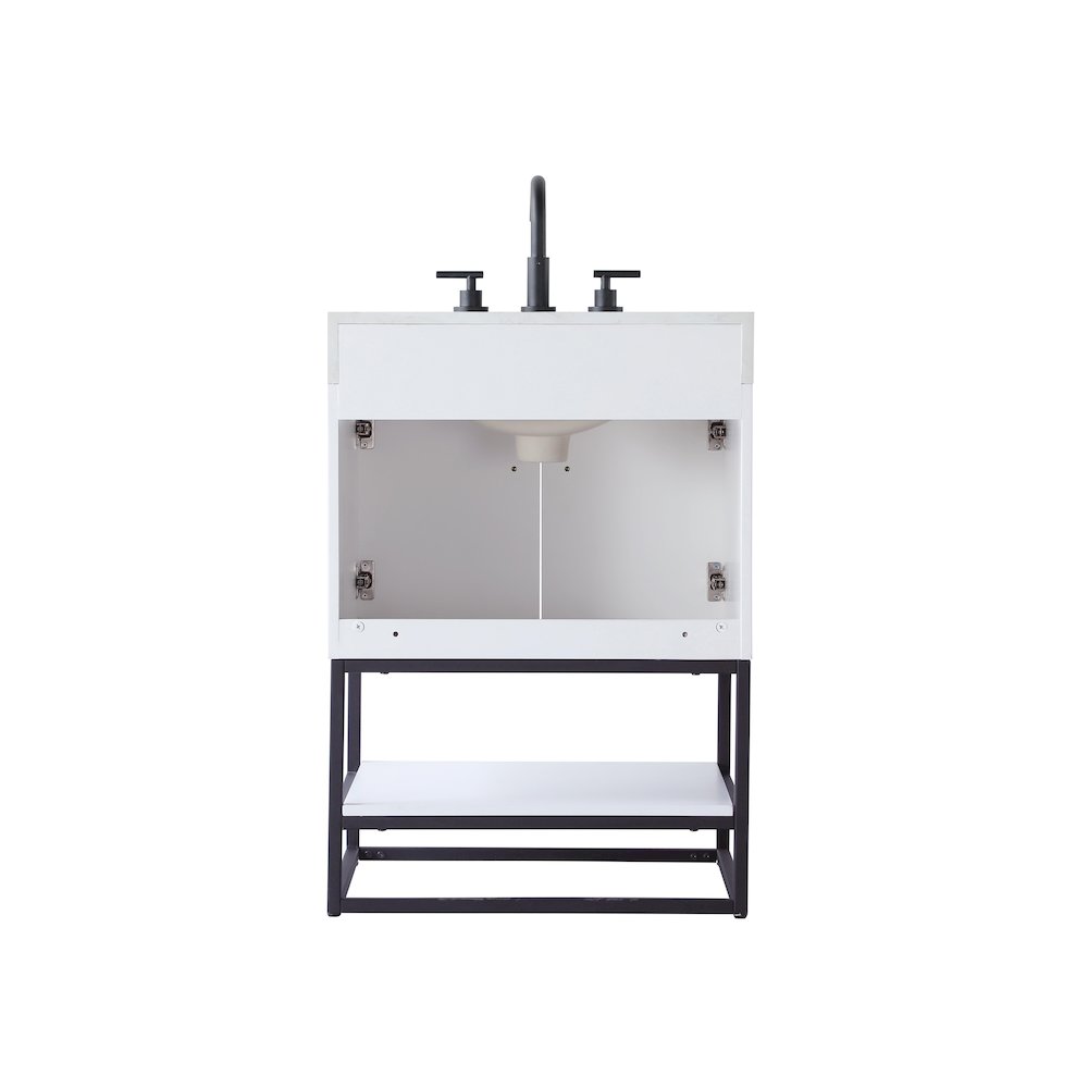 24 inch Single Bathroom Vanity in White. Picture 12