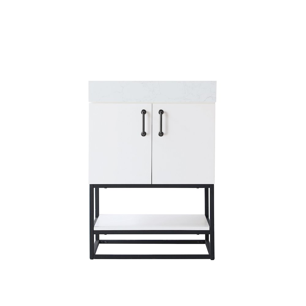 24 inch Single Bathroom Vanity in White. Picture 5