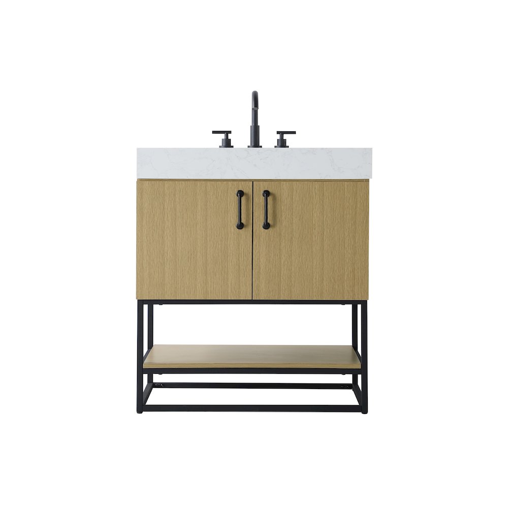 30 inch Single Bathroom Vanity in  Honey Brown. Picture 1