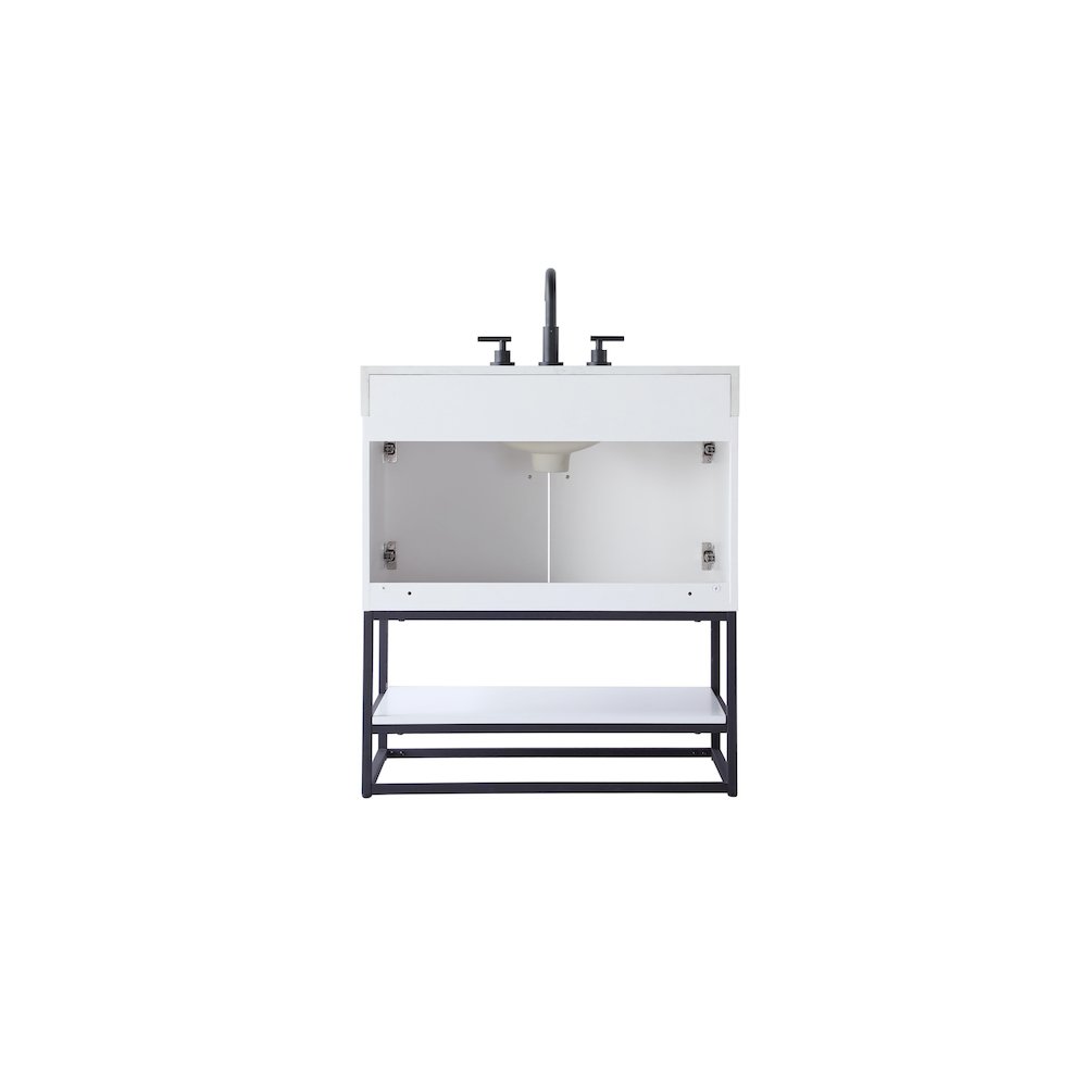 30 inch Single Bathroom Vanity in White. Picture 12