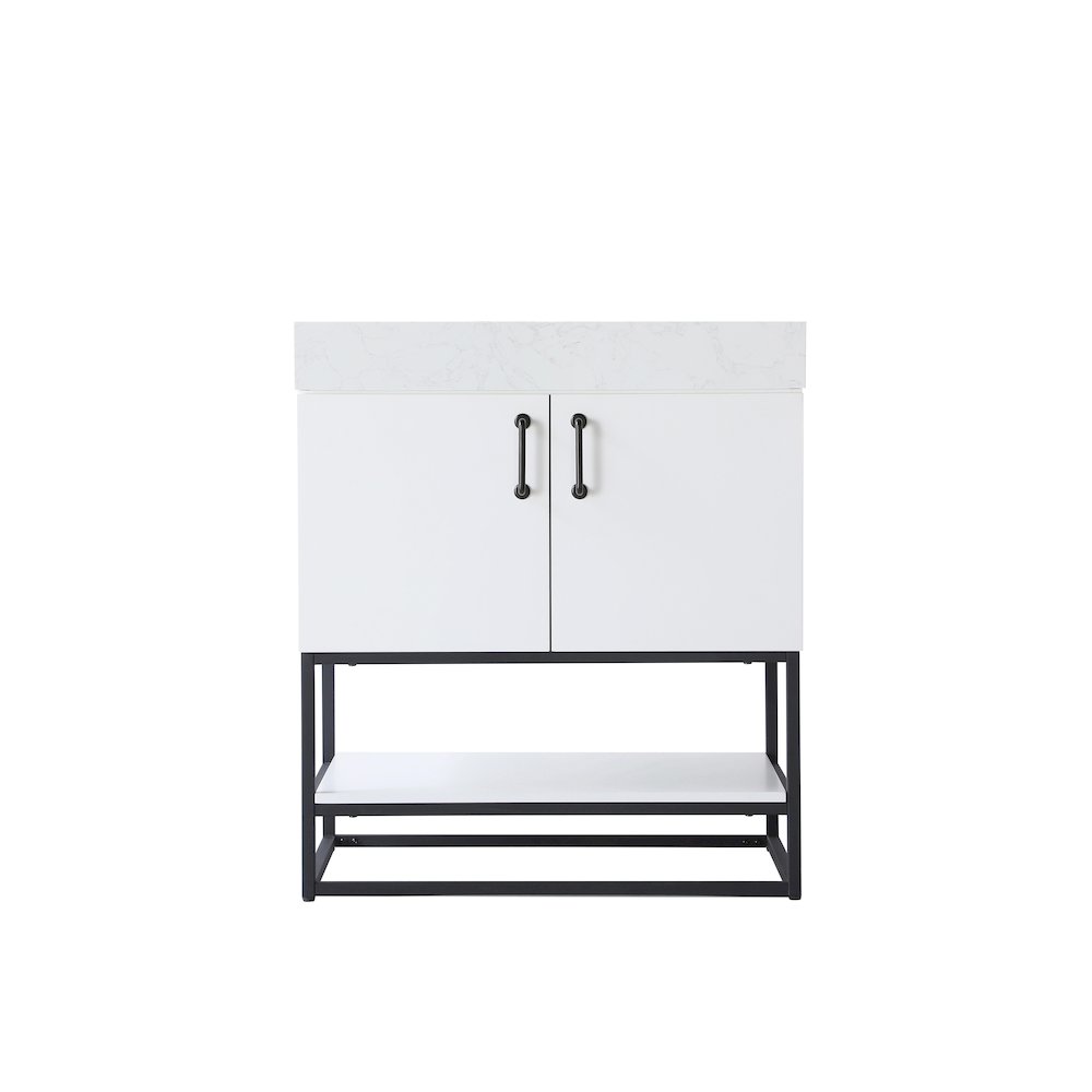30 inch Single Bathroom Vanity in White. Picture 5