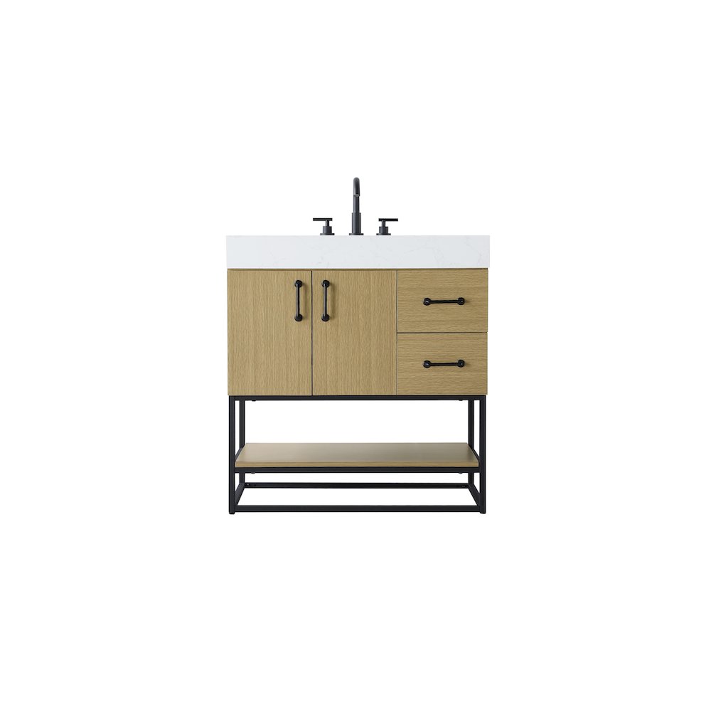 32 inch Single Bathroom Vanity in  Honey Brown. Picture 1