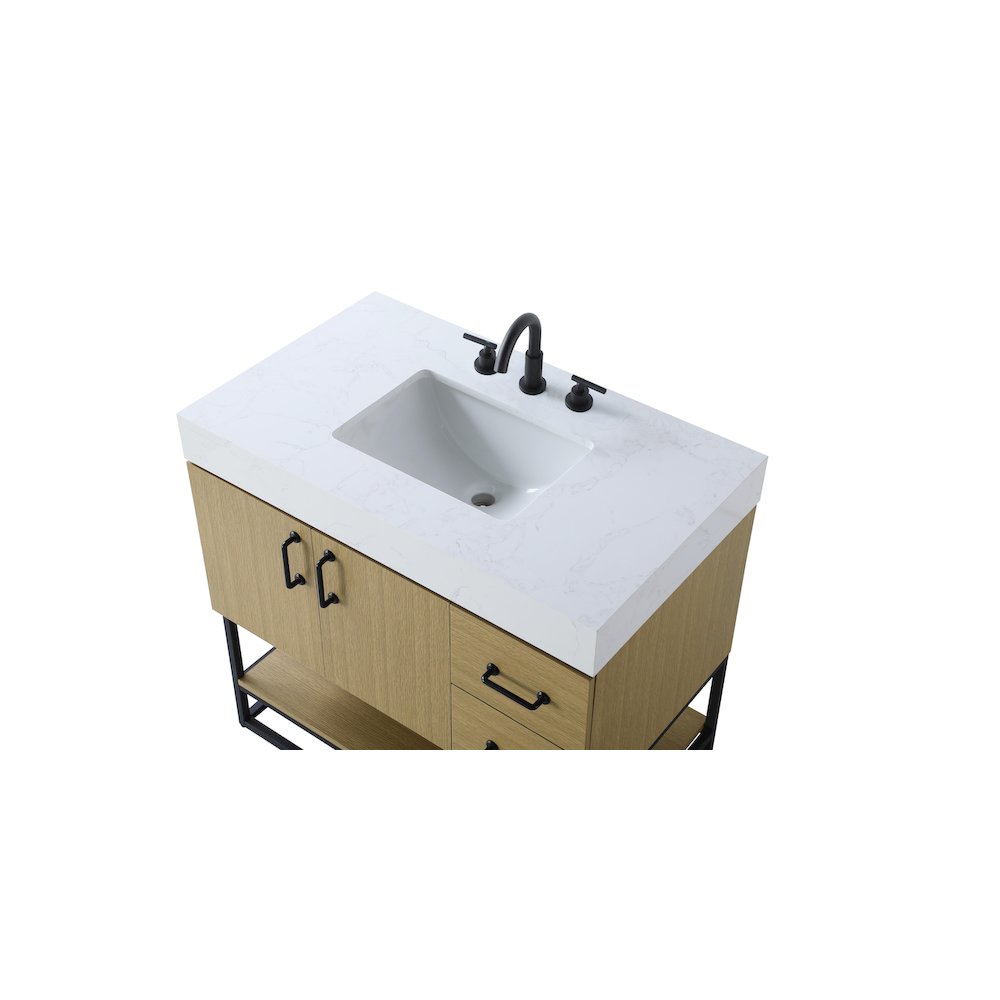 36 inch Single Bathroom Vanity in  Honey Brown. Picture 8