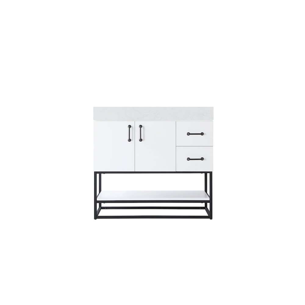 36 inch Single Bathroom Vanity in White. Picture 5