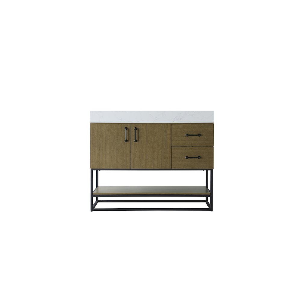 42 inch Single Bathroom Vanity in Chestnut Brown. Picture 5