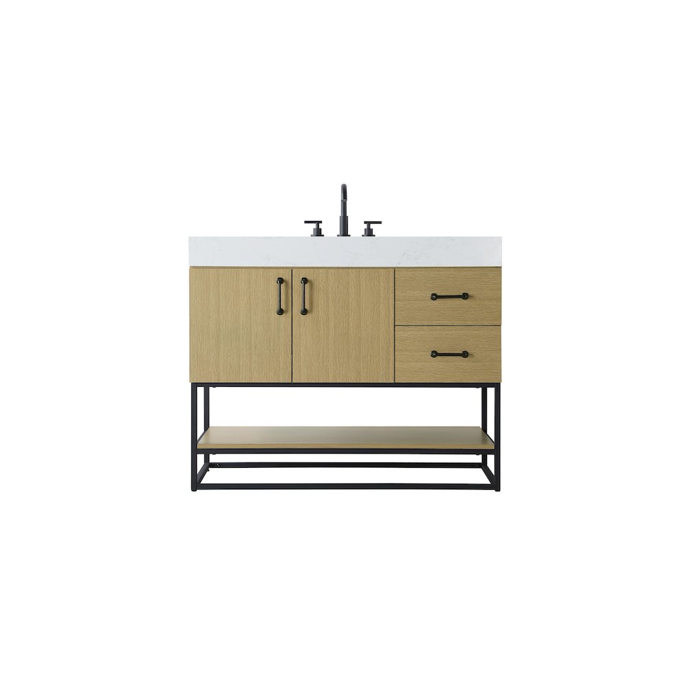 42 inch Single Bathroom Vanity in  Honey Brown. Picture 1