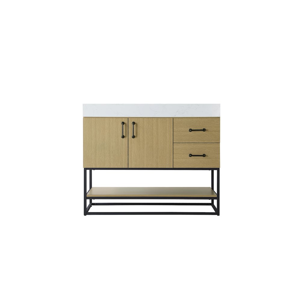 42 inch Single Bathroom Vanity in  Honey Brown. Picture 5