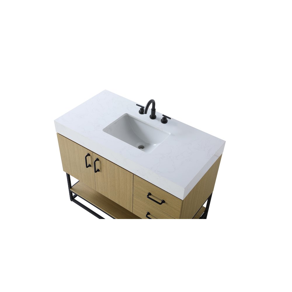 42 inch Single Bathroom Vanity in  Honey Brown. Picture 8