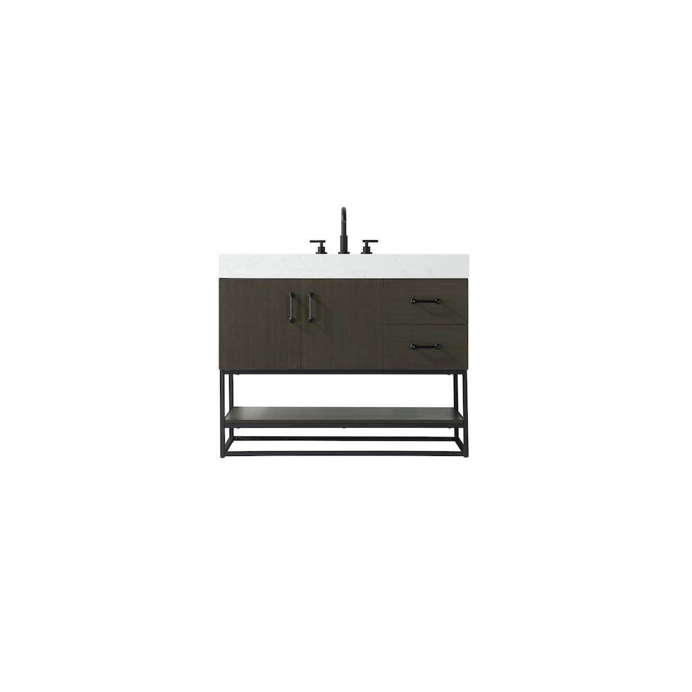 42 inch Single Bathroom Vanity in Mocha Brown. Picture 1