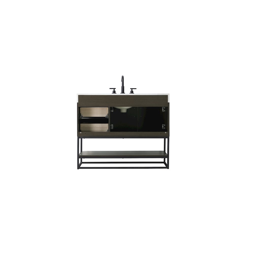 42 inch Single Bathroom Vanity in Mocha Brown. Picture 12