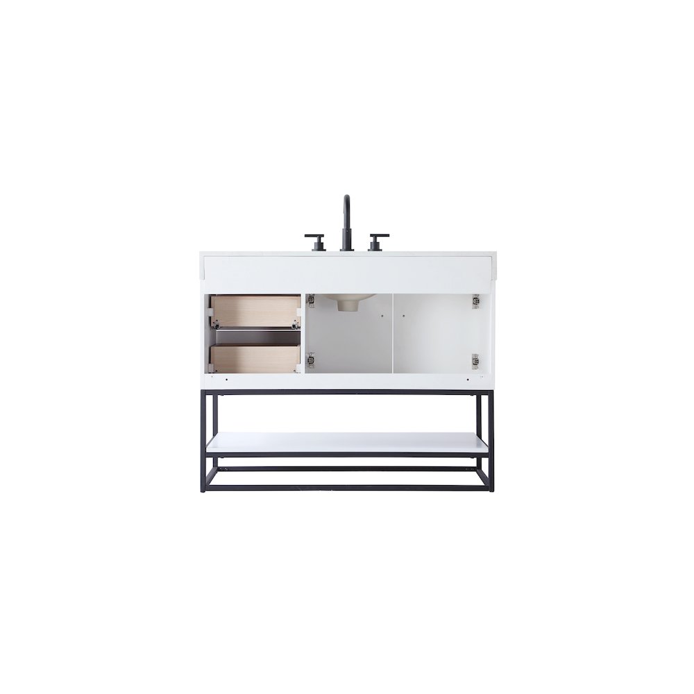 42 inch Single Bathroom Vanity in White. Picture 12