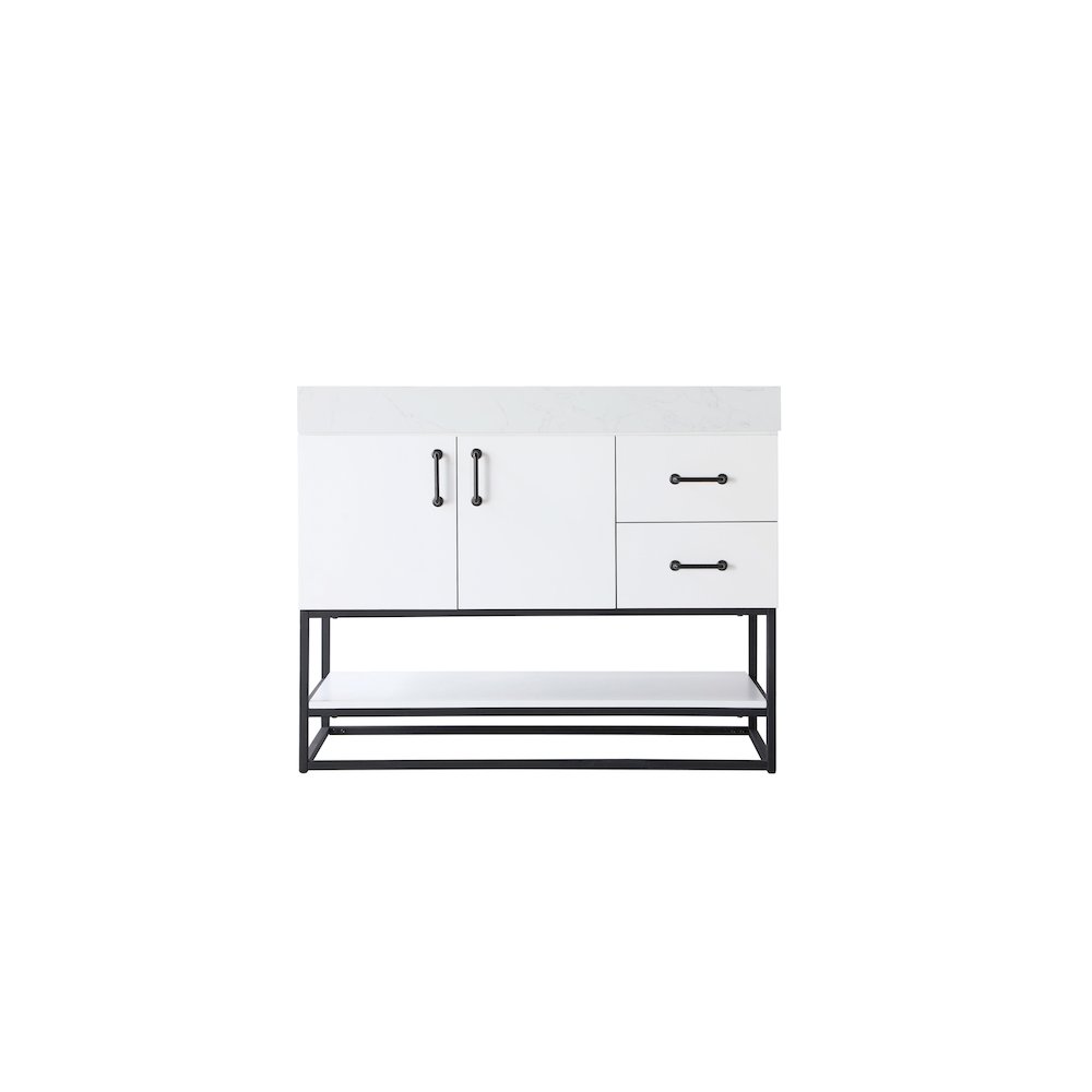 42 inch Single Bathroom Vanity in White. Picture 5