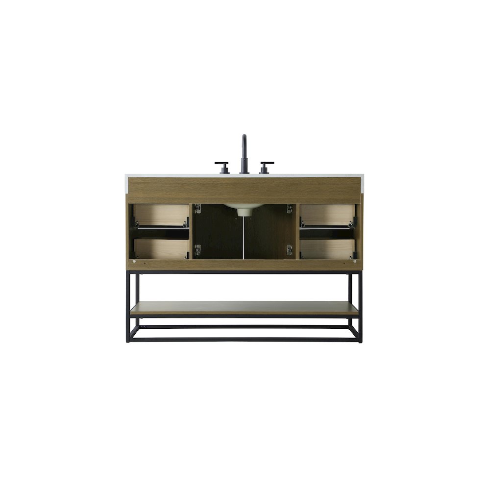 48 inch Single Bathroom Vanity in Chestnut Brown. Picture 12