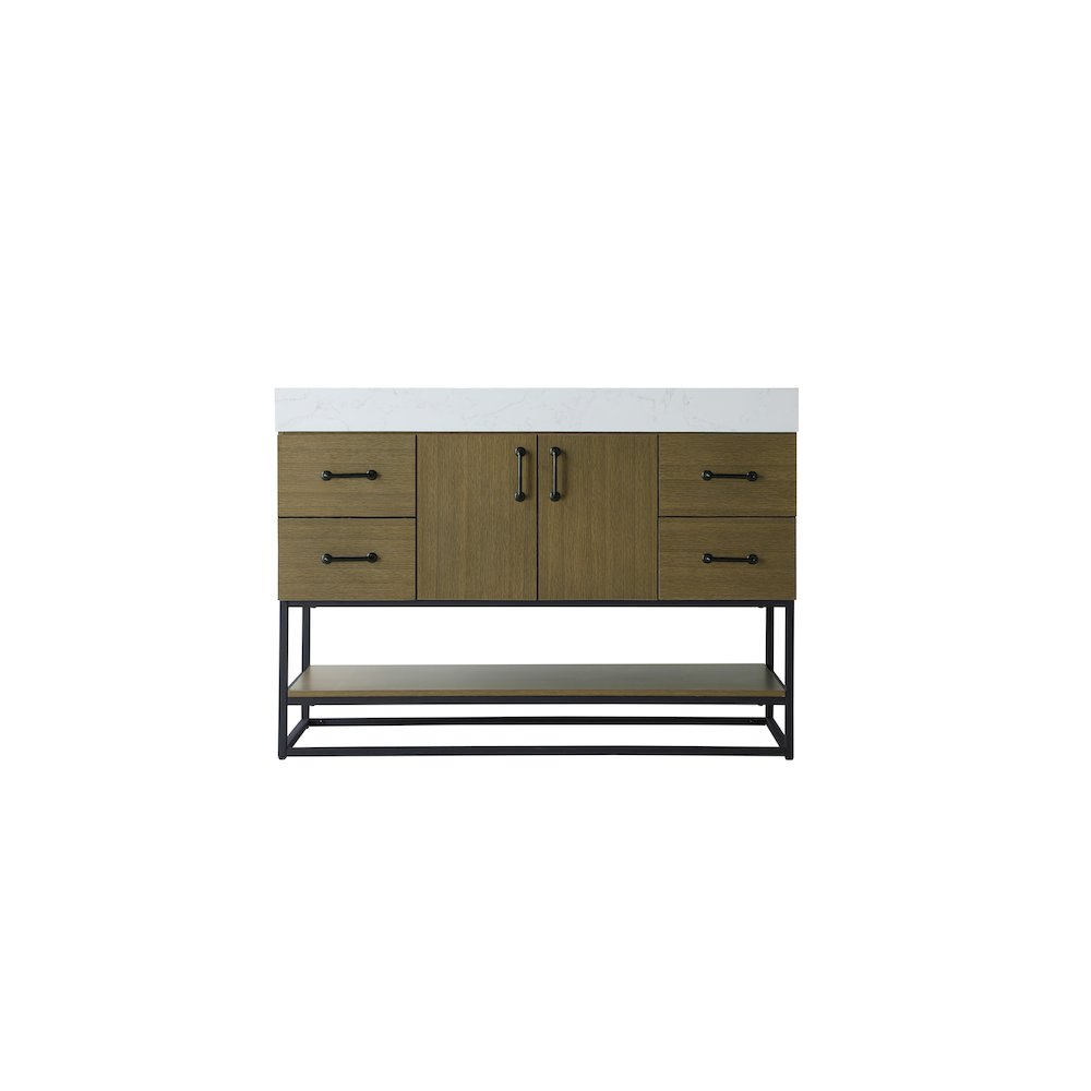 48 inch Single Bathroom Vanity in Chestnut Brown. Picture 5
